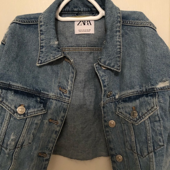 Cropped denim jacket - Picture 4 of 5